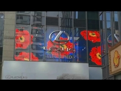 High Brightness P4-8mm Film Type Outdoor LED Mesh Display Self Adhesive